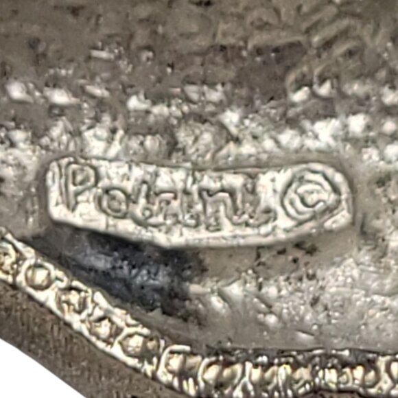 Vtg Signed Polcini Lion Brooch Pin Silver-Tone Figural Animal Leo Jungle King - Picture 2 of 10